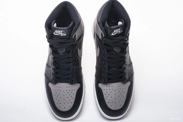 OG  1 555088-013 Retro Black Gray Air Shadow Jordan High 0313